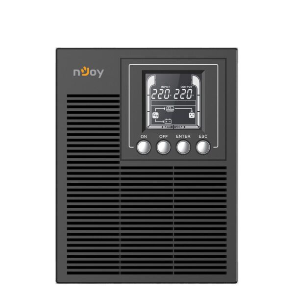 UPS NJOY, "ECHO PRO 1000", Online cu sinusoida pura, mini tower, 1000VA/800W, AVR, Schuko x 3, 2 x baterie GP07122L, LED, back-up 1 - 10 min., "UPOL-OL100EP-CG01B" (timbru verde 11 lei)