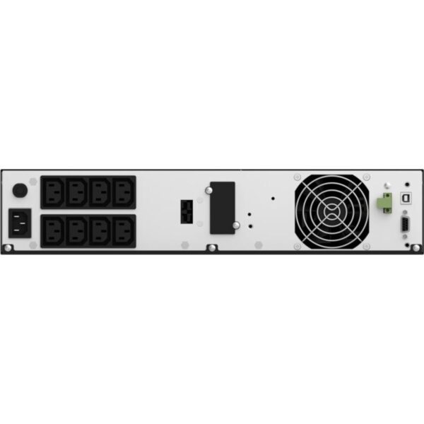 UPS Njoy "Aster 2000", Online, Tower/rack, 1800 W, fara AVR, IEC x 8, display LCD, back-up 11 - 20 min. "UPCMCOP920HASCG01B" (timbru verde 11 lei) - Image 3