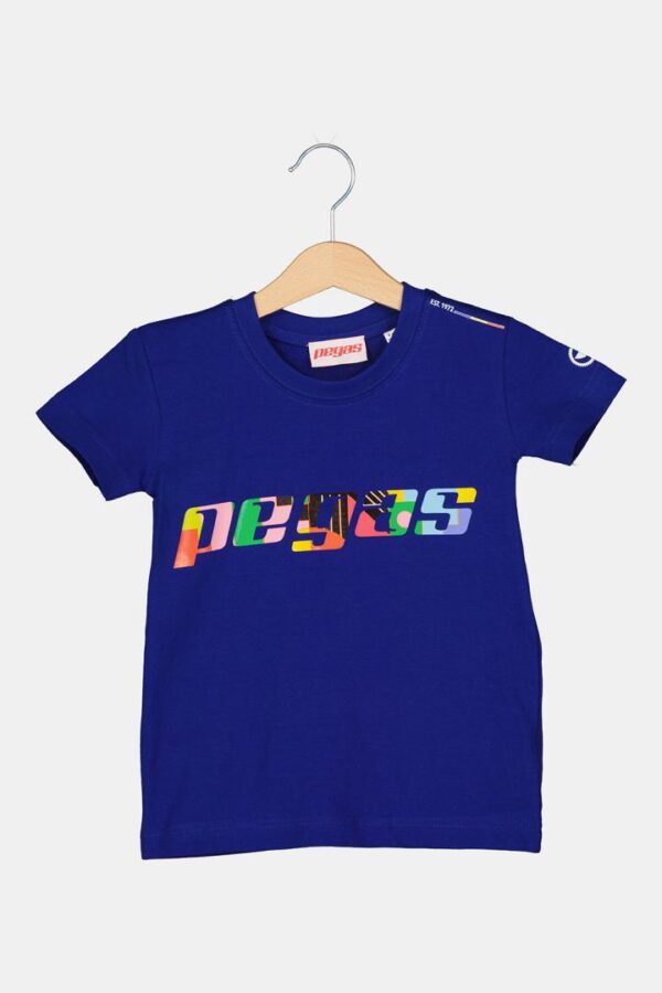TRICOU  LOGO MULTICOLOR COPII  ROYAL BLU