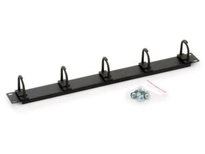 Triton 19" vyvaz. panel 1U plastový 5 x úchytka BK