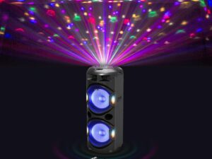 BOXE portabile AKAI, compact 2.0, RMS 350W, Micro SD card, microfon wireless, Bluetooth, conector Bluetooth, USB, negru, "DJ-Y5L" (timbru verde 40.00 lei)