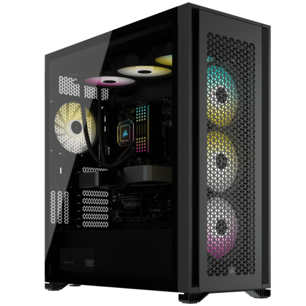 CARCASA CORSAIR Tower, ATX, "iCUE 7000X RGB", fara sursa, sticla securizata, fan x 4, USB 3.0 x 4, USB 3.1 Type-C x 1, Jack 3.5 mm x 1, mesh, negru, "CC-9011226-WW" (timbru verde 0.32 lei)
