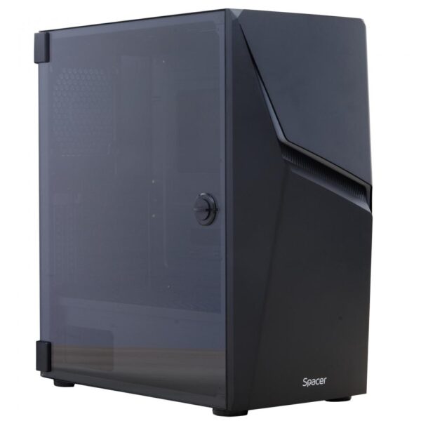 CARCASA  SPACER - gaming, Middle Tower, ATX, "THUNDER", fara sursa, usa sticla securizata (balama), banda LED RGB, USB 2.0 x 2, USB 3.0 x 1, HD-Audio Jack 3.5mm x 2, mesh , "SPGC-THUNDER" - Image 5