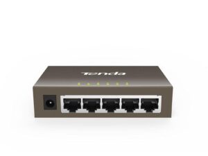 SWITCH Tenda 5 porturi Gigabit, carcasa metalica, protectie impotriva fulgerelor "TEG1005D" (timbru verde 0.8 lei)