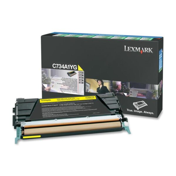 Lexmark - ?lut� - origin�ln� - kazeta s barvivem LCCP, LRP - pro Lexmark C734, C736, X734, X736, X738