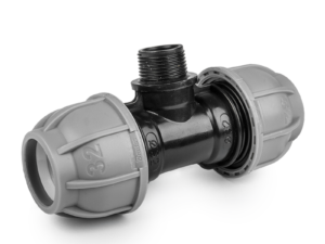 PN10 Tee 20 mm / 3/4" male for PE pipes