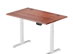 Adjustable Height Table Up Up Thor White, Table top M Dark Walnut
