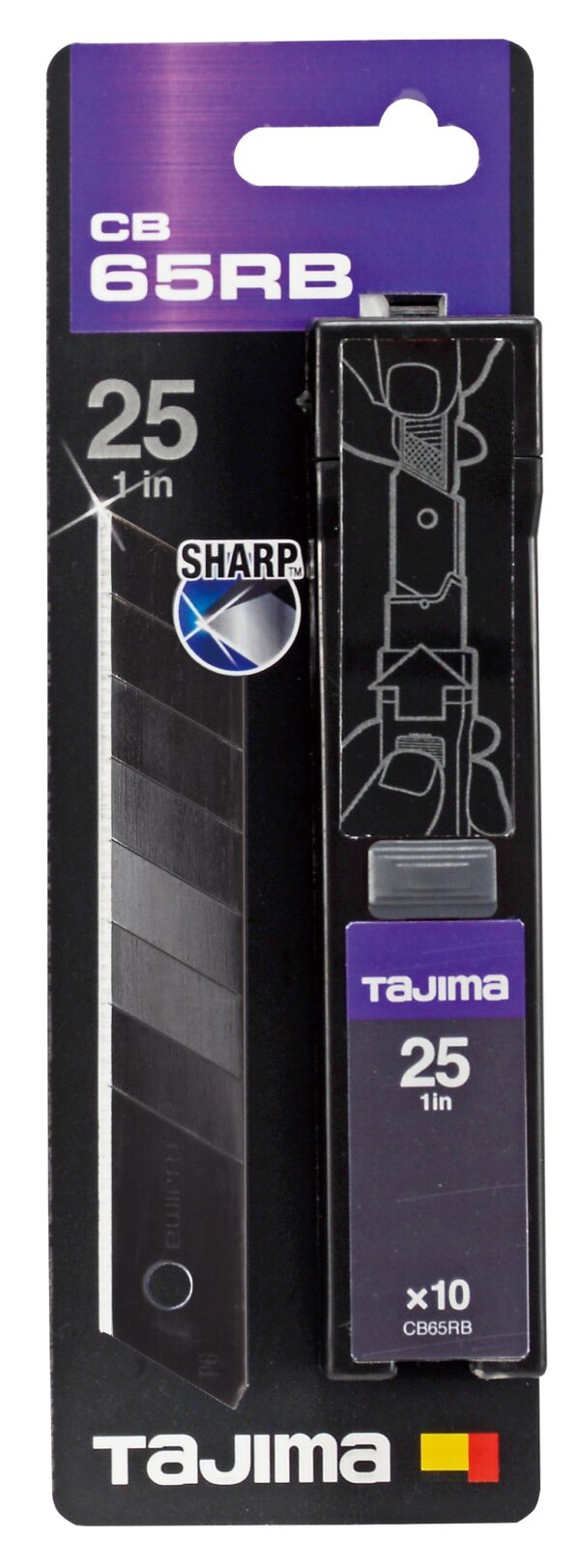 Tajima DORA Razar Black Blades 25mm, Box with 10 blades