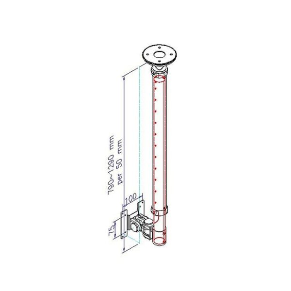 Neomounts FPMA-C100 bracket - full-motion - for LCD display - black - Image 5