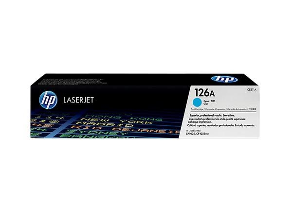 HP 126A original LaserJet Toner cartridge CE311A cyan standard capacity 1.000 pages 1-pack