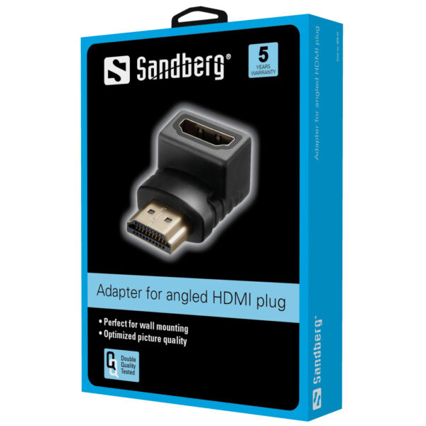 Sandberg 508-61 HDMI 2.0 Angled Adapter Plug - Image 2