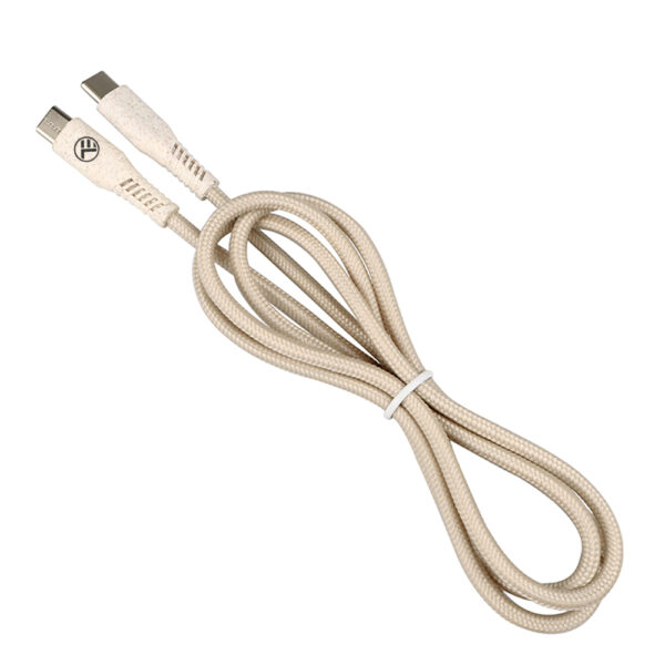 Tellur Green Data Cable Type-C to Type-C 3A PD60W 1m nylon cream - Image 3