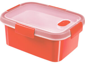 Pārtikas trauks Steamer taisnstūris 1,2L Smart Eco Microwave 20,3x15,4x8,8cm sarkans
