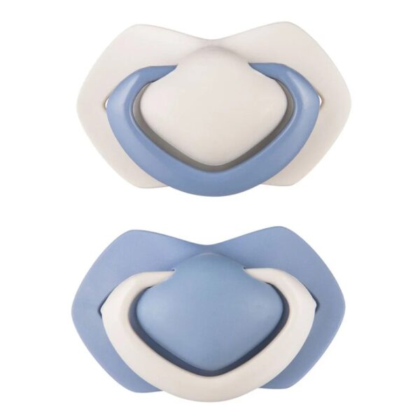 Canpol babies Set of Silicone Symmetrical Soothers 6-18m PURE COLOR 2pcs. 22/656_blu