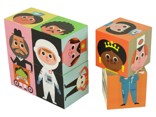 Wooden Blocks Assemble Characters 6 Piece Puzzle Colourful - Image 2