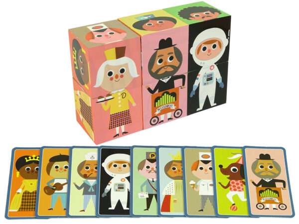 Wooden Blocks Assemble Characters 6 Piece Puzzle Colourful - Image 3