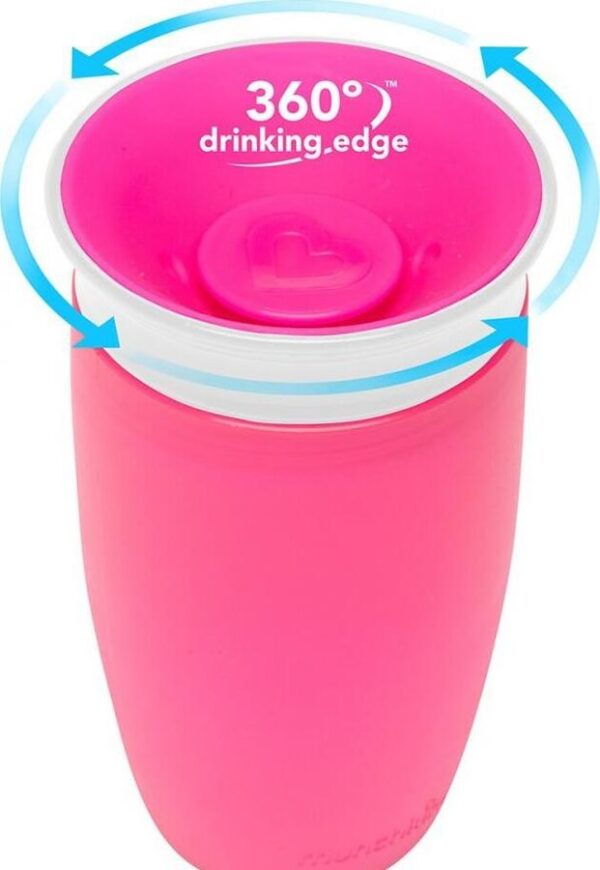 MUNCHKIN Sippy Cup, pink, Miracle 360, 12m+, 296ml,  90073 - Image 2