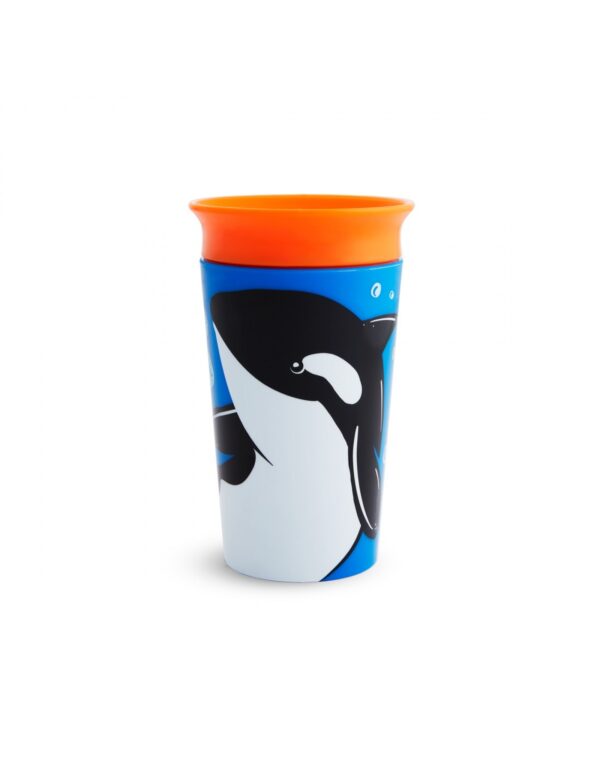 MUNCHKIN WildLove Sippy Cup, orca, Miracle 360,  6m+, 266 ml, 05177802