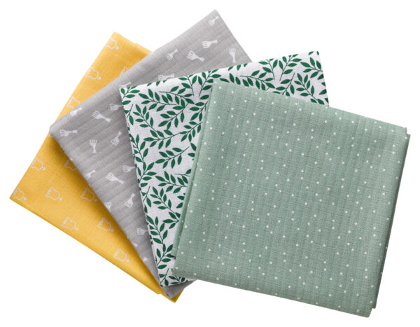VULLI colored swaddles set SOPHIE LA GIRAFE, 4 pcs. 70x70 cm, 850800 - Image 2