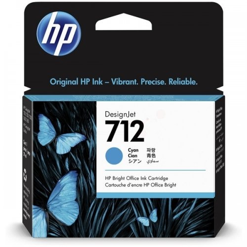 Cartus cerneala Original HP Cyan, nr.712, pentru Designjet T630 series, 38ml, (timbru verde 0.15 lei), "3ED67A"
