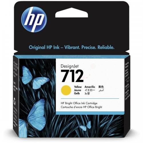 Cartus cerneala Original HP Yellow, nr.712, pentru Designjet T630 series, 38ml, (timbru verde 0.15 lei), "3ED69A"