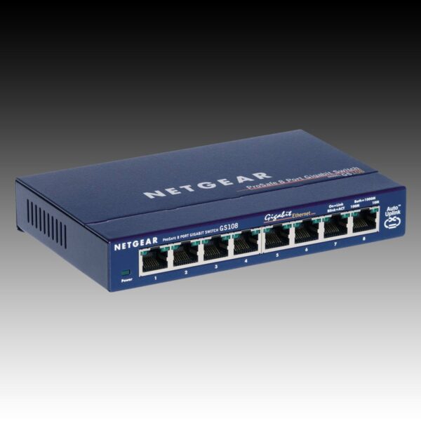 NETGEAR GS108GE network switch Unmanaged Gigabit Ethernet (10/100/1000) Blue - Image 3