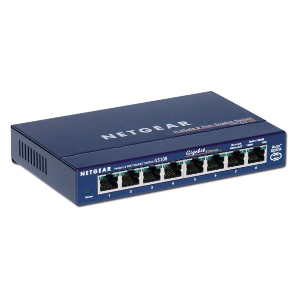 NETGEAR GS108GE network switch Unmanaged Gigabit Ethernet (10/100/1000) Blue - Image 4