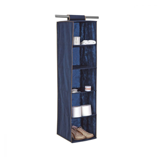 Organizators iekarināms ar 5 plauktiem 30x30x120cm Blue