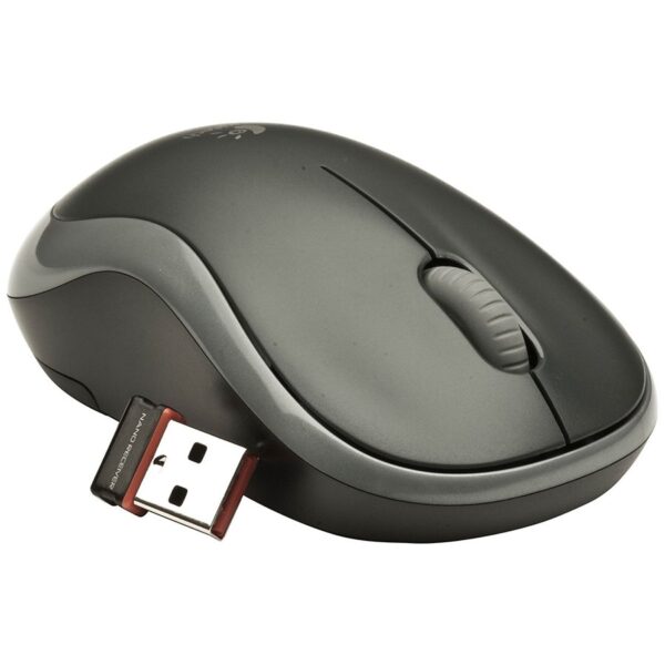 Logitech M185 - Mus - optisk - tr�dl�s - 2.4 GHz - tr�dl�s USB-mottagare - gr�