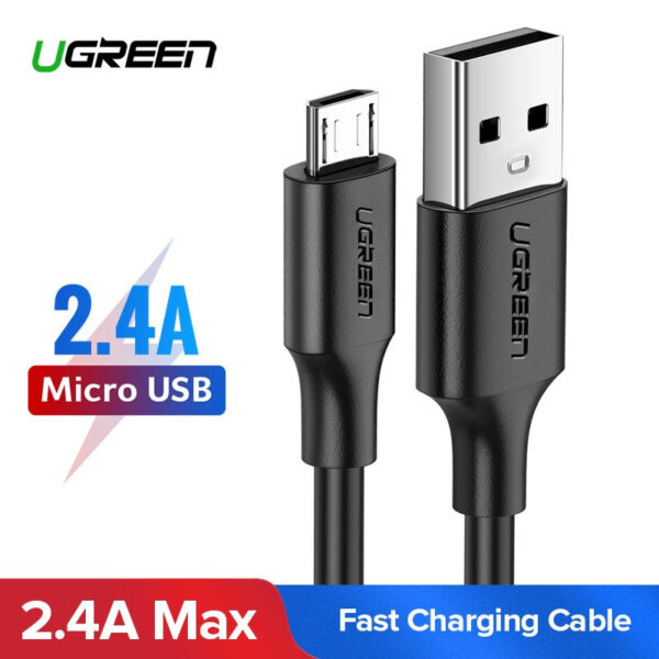 USB to Micro USB Cable UGREEN US289 QC 3.0 2.4A 0.5m (Black) - Image 2