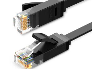 PATCH CORD UTP Ugreen Cat6, "NW102" fire din cupru, flat cable, viteza maxima 1 Gbps, 5m, negru "50176" (timbru verde 0.18 lei) - 6957303851768