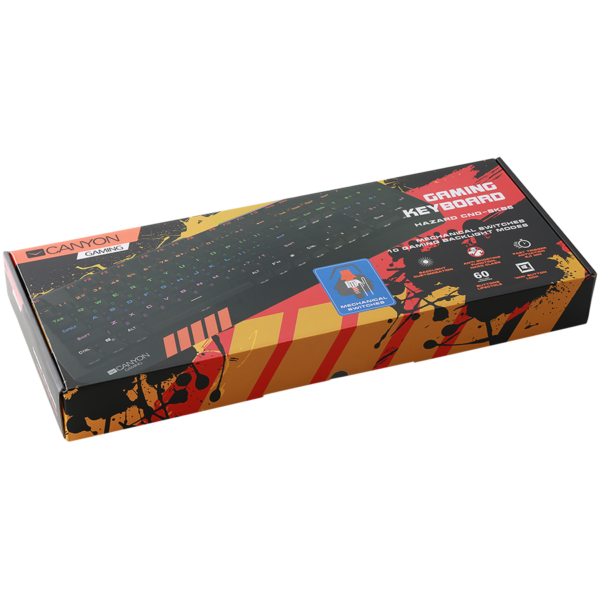CANYON keyboard Hazard GK-6 RGB US/RU Wired Black - Image 3