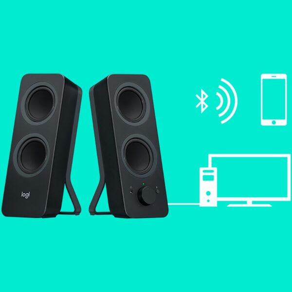 LOGITECH Z207 Speakers for PC 2.0-channel wireless Bluetooth 5 Watt Total black