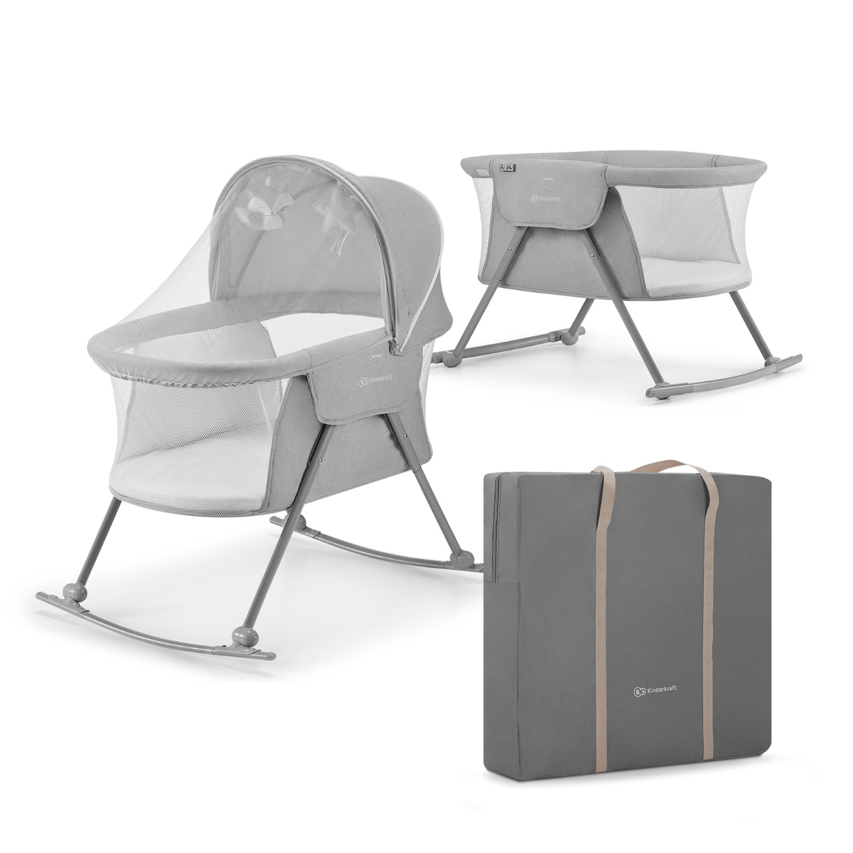 KINDERKRAFT Baby cot/cradle LOVI gey - Image 5