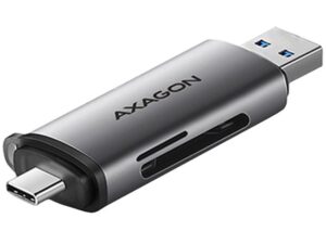 AXAGON CRE-SAC External USB 3.2 Gen1 Type-C+Type-A 2-slot SD/microSD