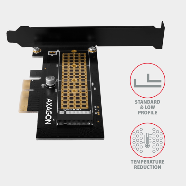 AXAGON PCIe 2x NVMe M.2 Controller | PCEM2-ND