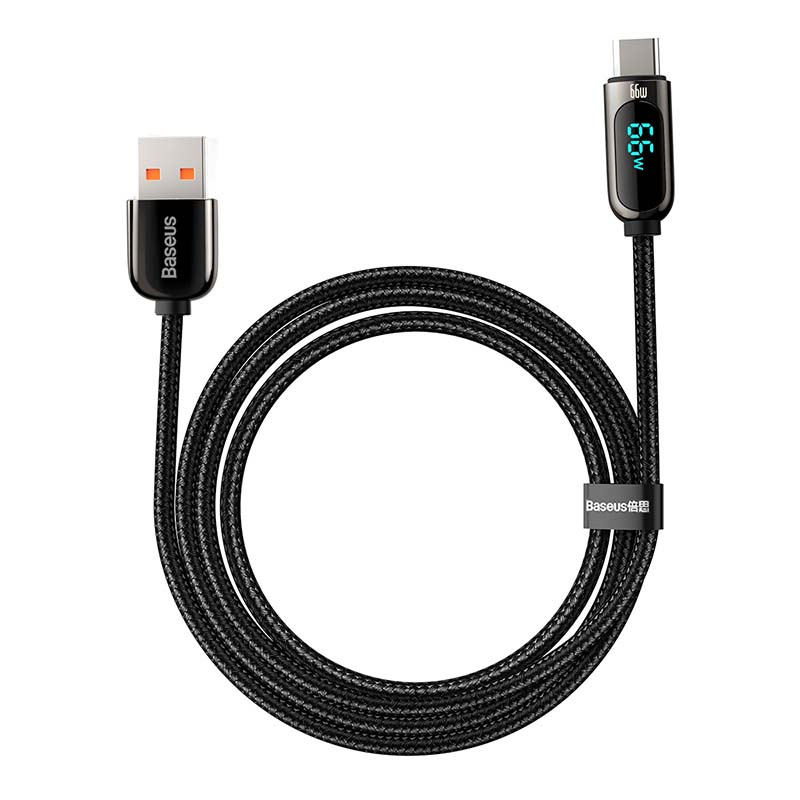 CABLU alimentare si date Baseus, Dynamic Fast Charging Data Cable pt. smartphone, USB (T) la USB Type-C (T), 66W, braided, 2m, negru, "CASX020101" (include TV 0.18lei) - 6932172600587 - Image 6
