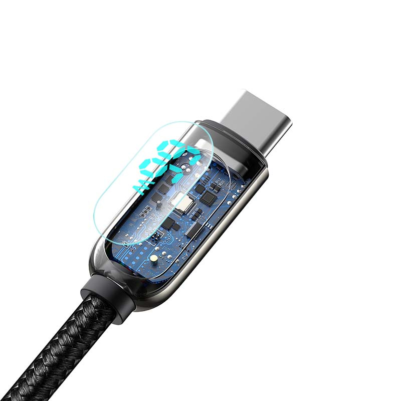 CABLU alimentare si date Baseus, Dynamic Fast Charging Data Cable pt. smartphone, USB (T) la USB Type-C (T), 66W, braided, 2m, negru, "CASX020101" (include TV 0.18lei) - 6932172600587 - Image 5