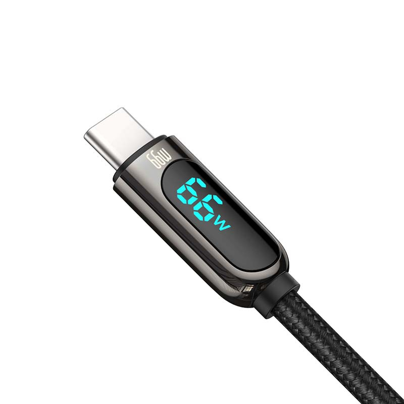 CABLU alimentare si date Baseus, Dynamic Fast Charging Data Cable pt. smartphone, USB (T) la USB Type-C (T), 66W, braided, 2m, negru, "CASX020101" (include TV 0.18lei) - 6932172600587 - Image 4