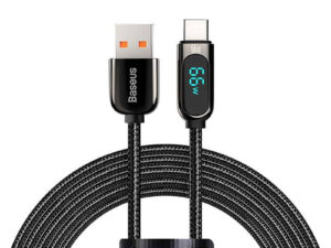 CABLU alimentare si date Baseus, Dynamic Fast Charging Data Cable pt. smartphone, USB (T) la USB Type-C (T), 66W, braided, 2m, negru, "CASX020101" (include TV 0.18lei) - 6932172600587
