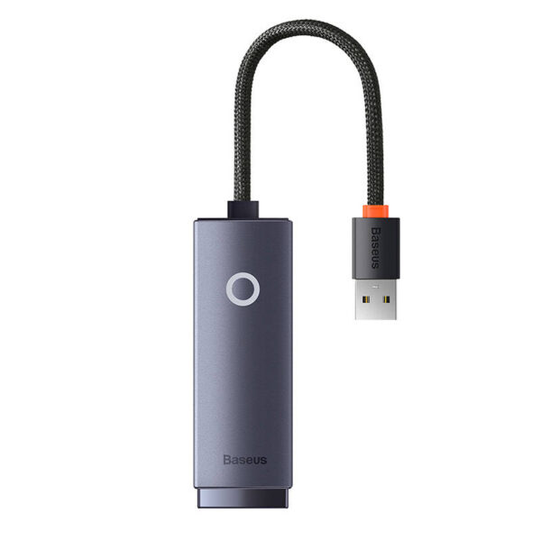 ADAPTOR RETEA Baseus Lite, USB 2.0 to RJ-45 10/100 Mbps Adapter, metalic, LED, gri "WKQX000013" (timbru verde 0.18 lei)  - 6932172606046 - Image 8