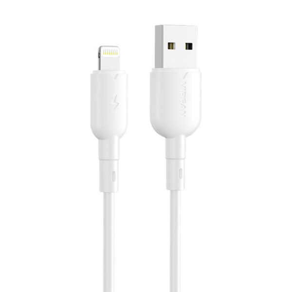 USB to Lightning cable VFAN Colorful X11, 3A, 1m (white)