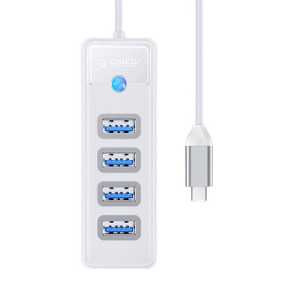 USB-C hub 4-port USB 3.0, 0.15m, white, ORICO PW4U-C3-015