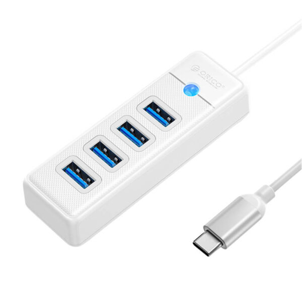 USB-C hub 4-port USB 3.0, 0.15m, white, ORICO PW4U-C3-015 - Image 2