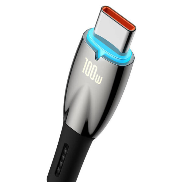 USB cable for USB-C Baseus Glimmer Series, 100W, 1m (Black) - Image 2