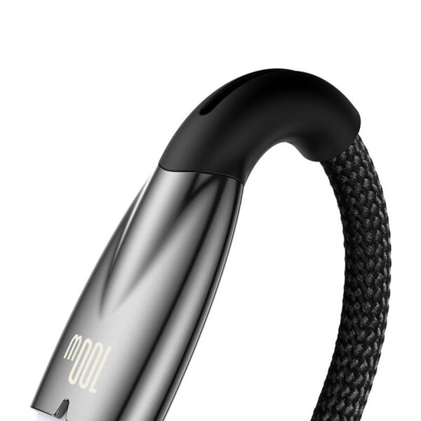 USB cable for USB-C Baseus Glimmer Series, 100W, 2m (Black) - Image 5