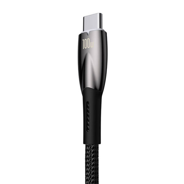 USB cable for USB-C Baseus Glimmer Series, 100W, 2m (Black) - Image 4