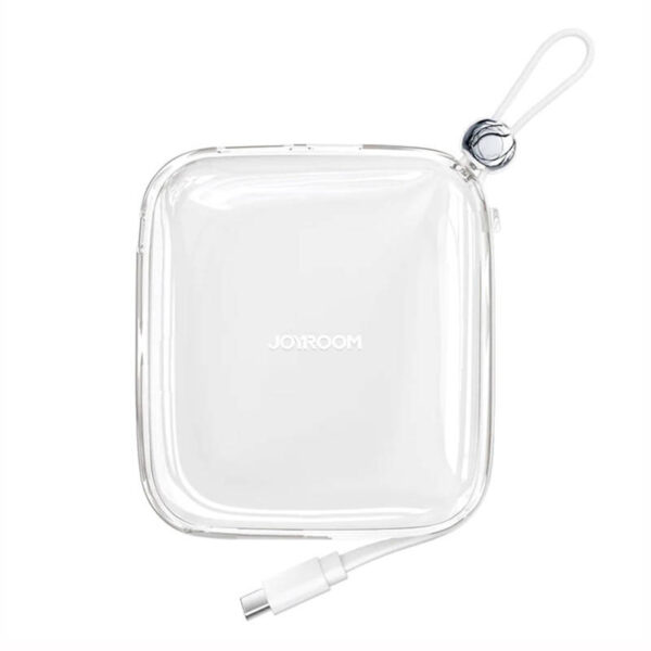 Powerbank Joyroom Jelly Series JR-L002 10000mAh 22.5W PD QC with 1x USB-A cable 1x USB-C white