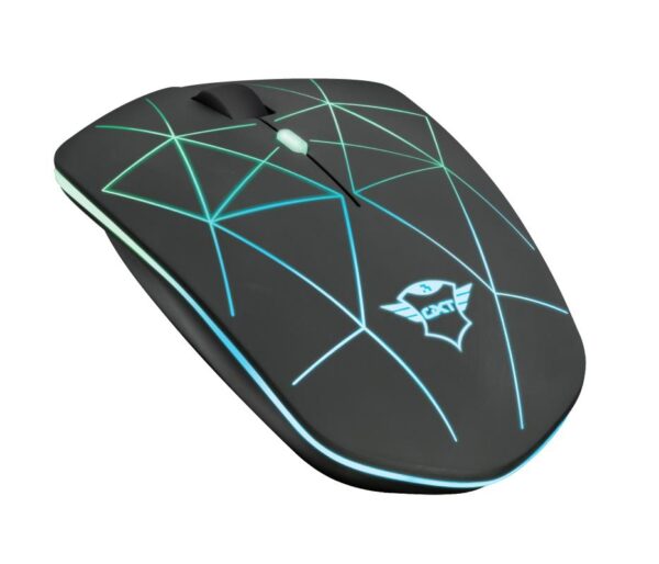 MOUSE TRUST, "GXT 117 Strike", gaming, wireless, 2.4GHz, optic, 1400 dpi, butoane/scroll 6/1, iluminare, buton selectare viteza, negru, "TR-22625" (timbru verde 0.18 lei)