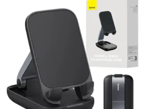 SUPORT Telefon Baseus Seashell Series Folding, pt. SmartPhone, pentru birou, negru "B10551500111-00" - 6932172630188